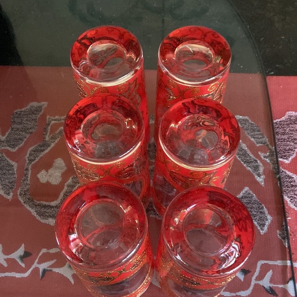 Set of 6 vintage Rare CULVER Ltd. Mid Century GLASSES, Unused - Picture 4 of 9